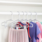 Honey-Can-Do Kids Clothes Hanger, Baby Clothes Hangers with Clips, Removable Clips are Designed to Keep Bottoms and Tops Perfectly Paired, Making it Easier to Organize and Store Outfits, 18 Pack