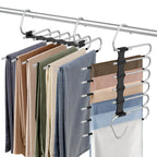 9 Layers Pants Hangers Space Saving Non-Slip Closet Organizer 2 Pack