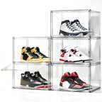 Heavy Duty Acrylic-Look Shoe Box, Size 14, Stack Everyday Footwear Storage