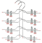 TOPIA HANGER 4 Tier Metal Skirt Hangers with Clips 80% Space Saving 2 Pack