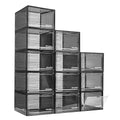 Attelite Shoe Storage Boxes Stackable Clear Shoe Organizer Cabinet,6 Pack