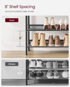 VASAGLE 4-Tier Shoe Rack, Adjustable, Freestanding
