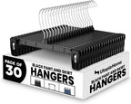 Utopia Home Skirt Hangers 30 Pack – Clips & 360° Swivel Hook