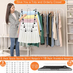 3 Pack Pants-Hangers-Space-Saving, 6 Tier-Closet-Organizers-and-Storage