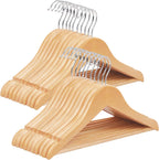 SONGMICS Baby Hangers 20 Pack, Kids Wooden Hangers for Children's Clothes