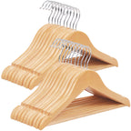 SONGMICS Baby Hangers 20 Pack, Kids Wooden Hangers for Children's Clothes