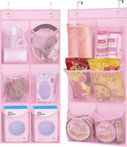 KIMBORA 2 Packs Narrow Over the Door/Wall Shoe Organizer Cruise, Small Hanging Shoe Rack for Closet with Clear Mesh Pocket for Bathroom, RV, Pantry, Camping (White)