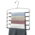 Pants Hangers 3 Pieces,5 Tier Closet Organizers and Storage Clothes Hanger,Hangers Space Saving with Swing Arm,Multiple Metal Hanger Clothes Organization for Pants Trousers Jeans Leggings Slacks