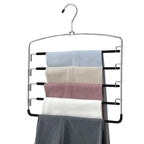 Pants Hangers 3 Pieces,5 Tier Closet Organizers and Storage Clothes Hanger,Hangers Space Saving with Swing Arm,Multiple Metal Hanger Clothes Organization for Pants Trousers Jeans Leggings Slacks