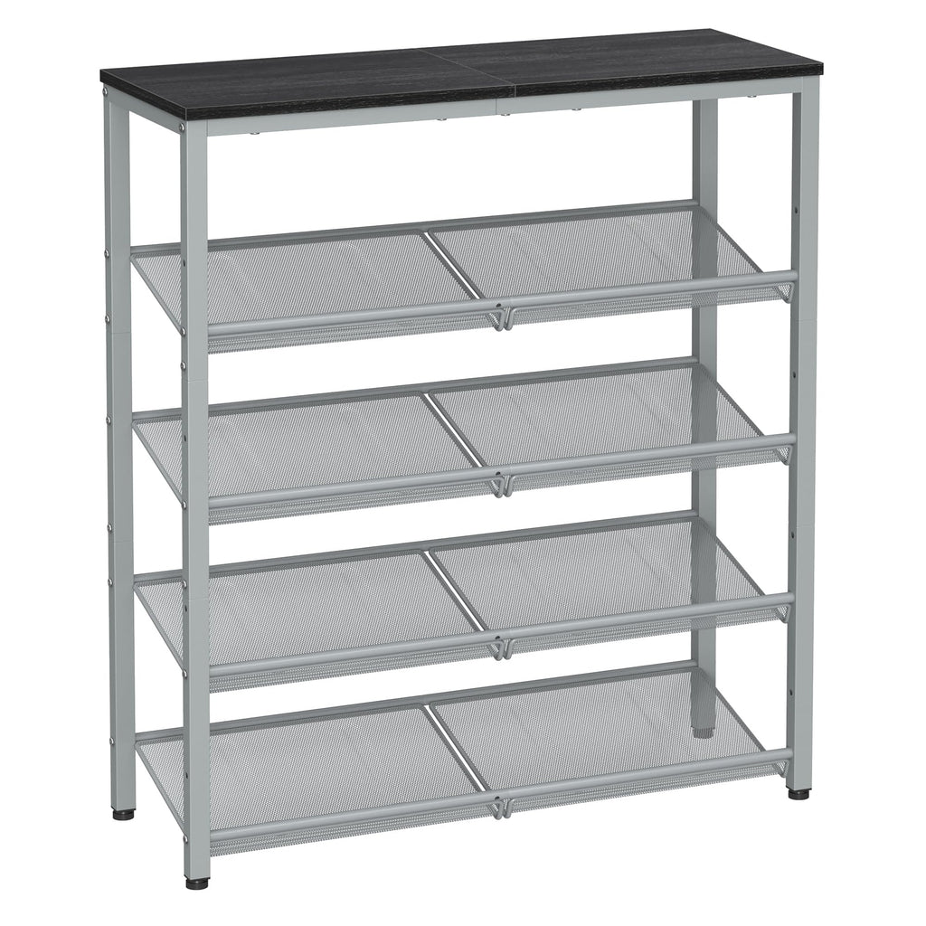 VASAGLE 4-Tier Shoe Rack, Adjustable, Freestanding