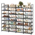 Simple Trending Tall Shoe Rack Storage Holds 40 Pairs, 10 Tier Shoe Organizer Shelf Large Capacity for Entryway Closet, Black