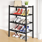 Smiry Bamboo Shoe Rack, 12 Vertical Slats, 3 Tier - 26.8" Wide, Natural