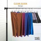 14 Inch Clear Pants Hangers, 12 Pack