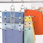 Pants Hangers With Clips, Newly Upgraded Detachable Space Saving Hangers for Skirts, Shorts & Trousers with Non slip clip,Heavy Duty Skirt Hangers - Hanging Closet Organizer And Storage,Patent Pending