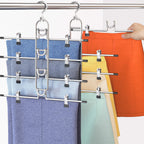 Pants Hangers With Clips, Newly Upgraded Detachable Space Saving Hangers for Skirts, Shorts & Trousers with Non slip clip,Heavy Duty Skirt Hangers - Hanging Closet Organizer And Storage,Patent Pending