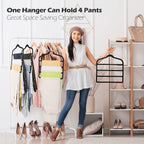Velvet Pant Clothes Hanger Space Saving Non Slip Hanger Jean Slack Hangers