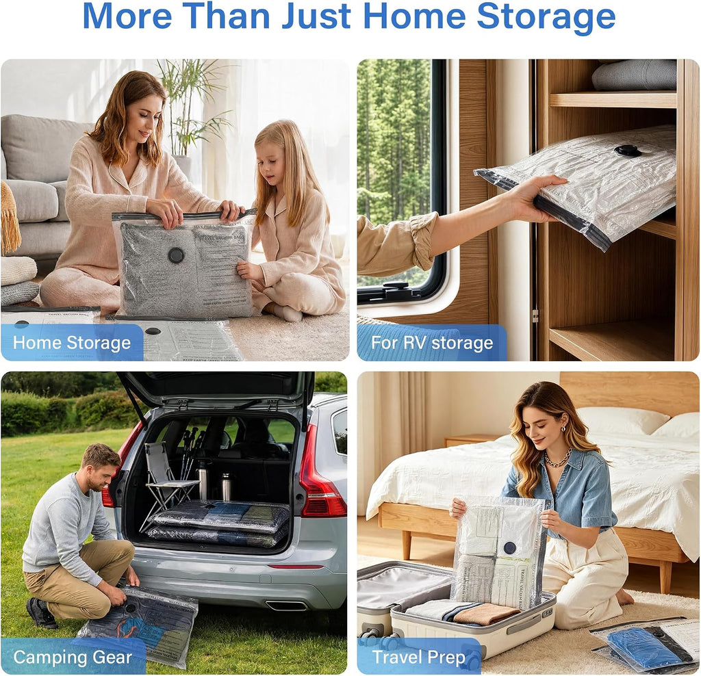 Vacuum Storage Bags with Pump,Space Saver,Cordless,16-Pack