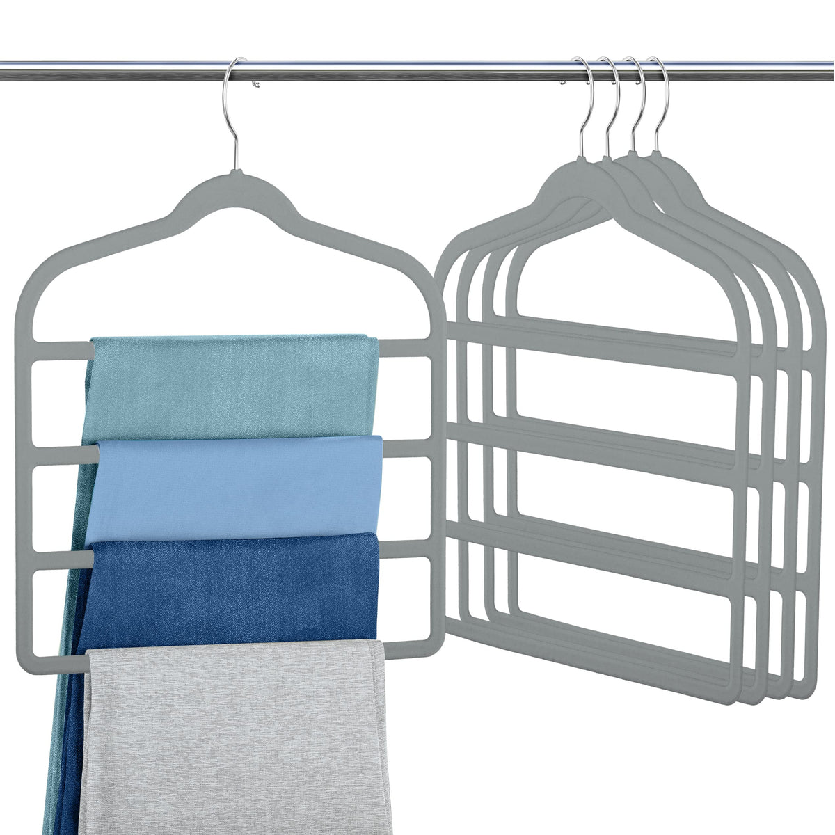 Velvet Pant Clothes Hanger Space Saving Non Slip Hanger Jean Slack Hangers