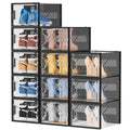SIMPDIY XL Clear Shoe Storage Boxes, Stackable Shoe Organizer for Closet