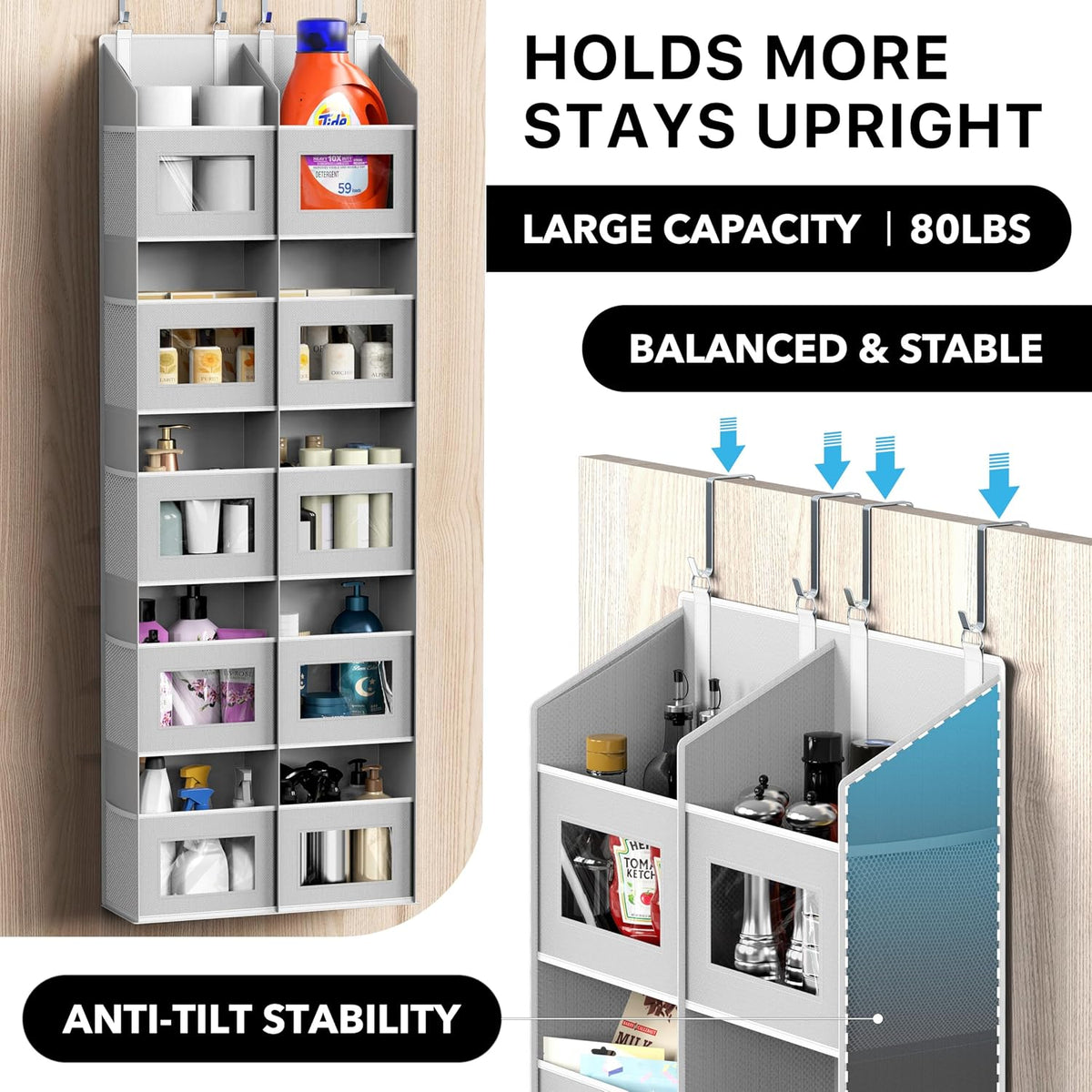Simple Houseware Extra Large Heavy Duty 10 Pockets Over the Door Organizer