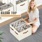 2 Pack Shoe Organizer for Closet, Foldable Shoe Storage with Adjustable