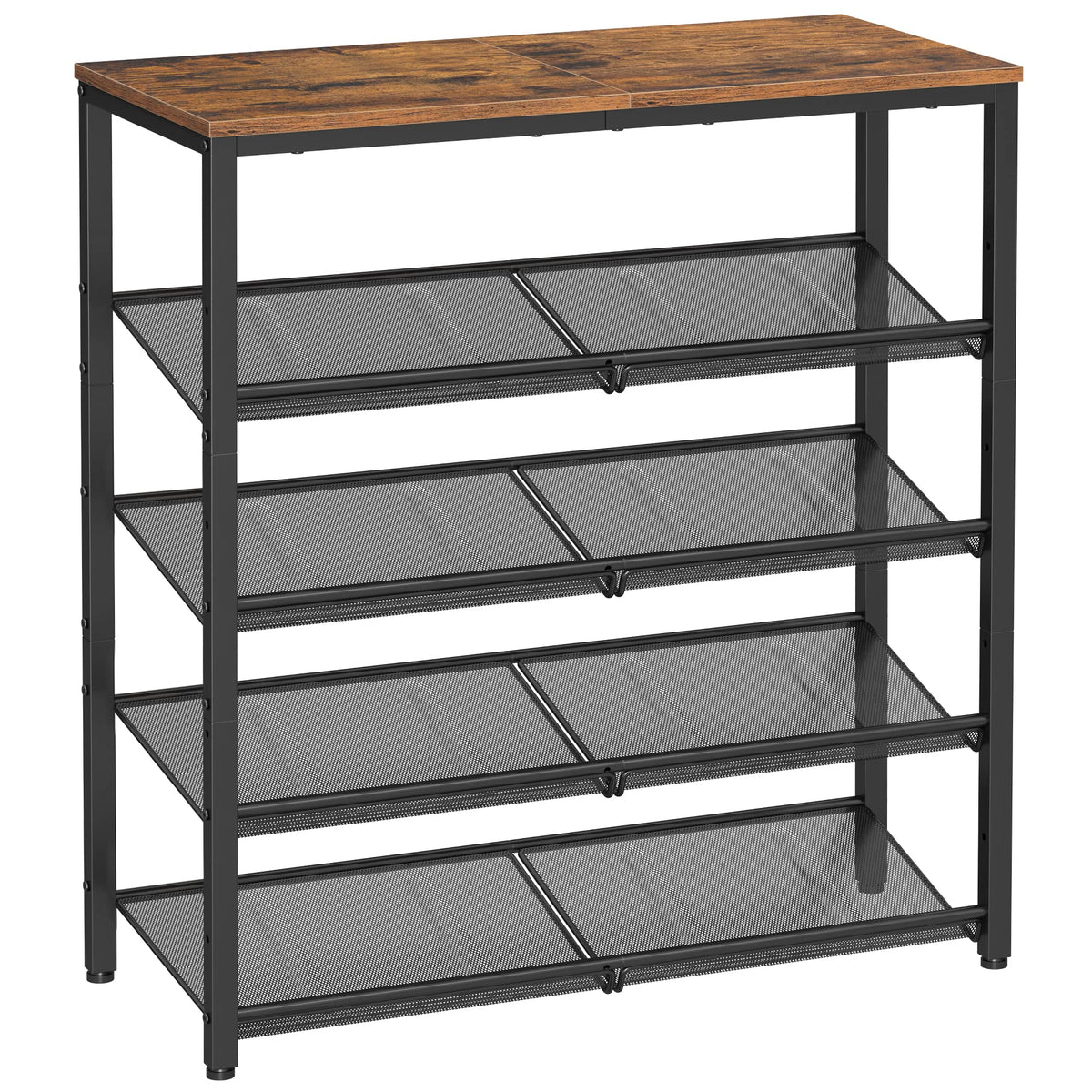 VASAGLE 4-Tier Shoe Rack, Adjustable, Freestanding